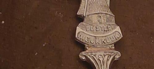 OUD VERZILVERD LEPELTJE MOLEN DE STER NIEUWKUIJK, Ophalen of Verzenden