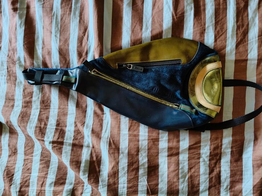 Zeldzame Miu Miu Archive 1999/2000s Tech Sling Bag, Overige merken, Gebruikt, Blauw, Ophalen of Verzenden