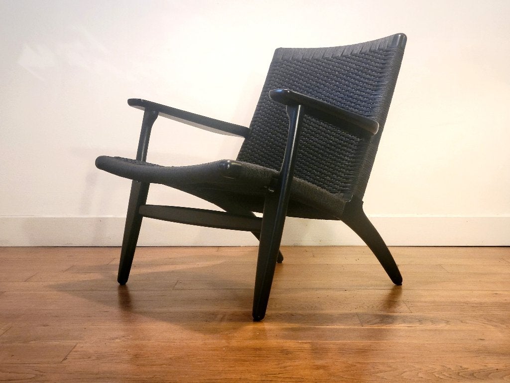 Hans J. Wegner CH25 Lounge Chair voor Carl Hansen & Søn, Minder dan 75 cm, Ophalen of Verzenden, Zo goed als nieuw, Deens design, Mid Century modern,