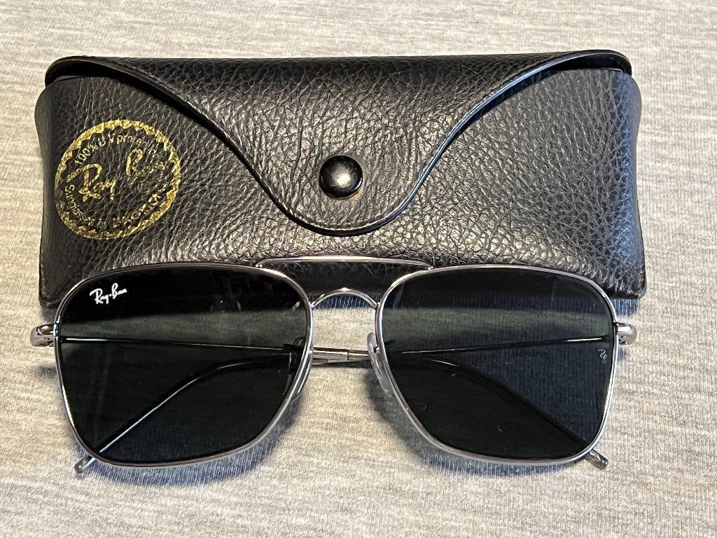 Ray Ban Caravan Reverse RB R0102S Gunmetal, Zonnebril, Ophalen of Verzenden, Zo goed als nieuw, Ray-Ban