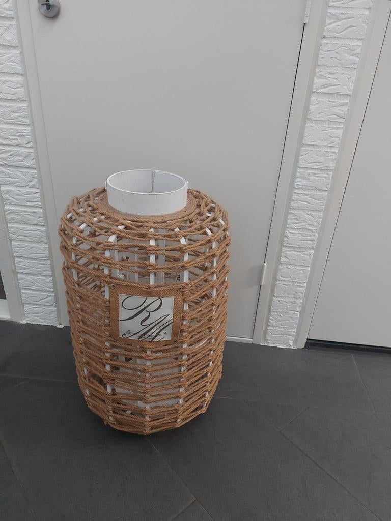 Riviera Maison Lantaarn Jute/Hout, Huis en Inrichting, Ophalen, Zo goed als nieuw, Landelijk, Riviera Maison