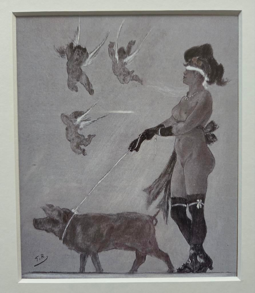 Felicien Rops. Prent. Pornocrates., Antiek en Kunst, Ophalen of Verzenden