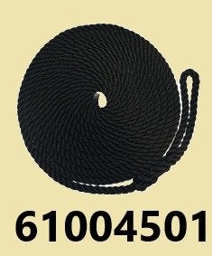 61004501 Zwart meertouw met paaloog Ø 10mm x 450 cm € 9,95, Ophalen of Verzenden, Nieuw, Lijn of Blok