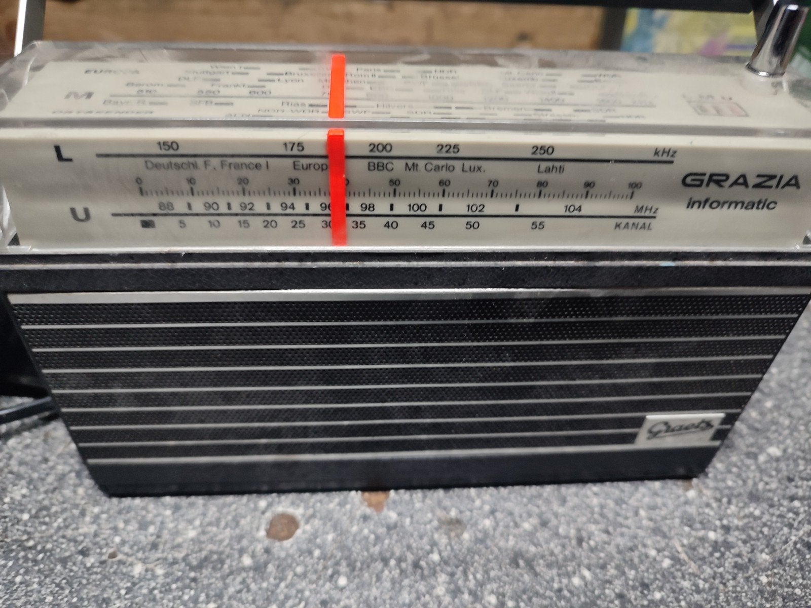 Vintage Grazia Informatic Wereldontvanger Radio, Ophalen of Verzenden, Gebruikt, Wereldontvanger