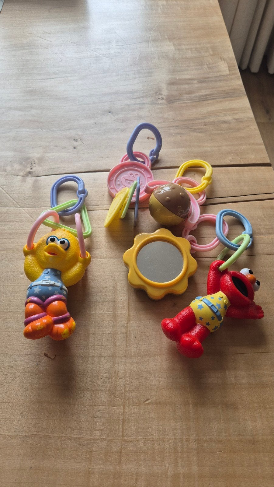 Sesamstraat rammelaars en speelgoedset, Ophalen of Verzenden, Gebruikt
