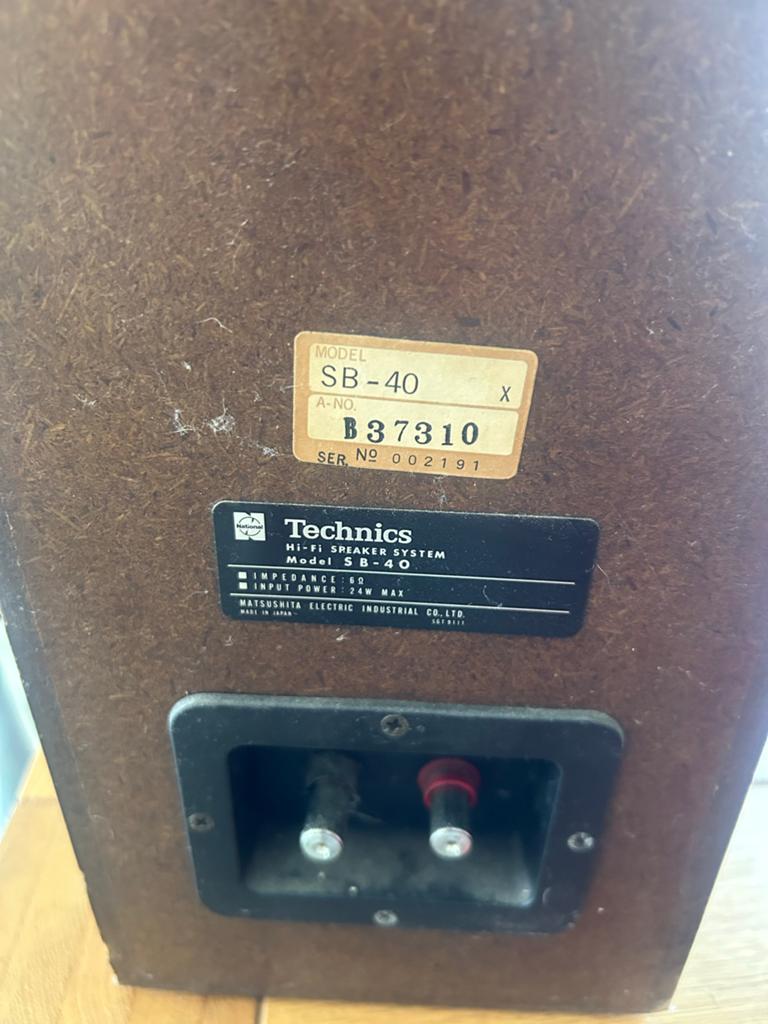 Technics SB-40 Hi-Fi Speakerset - Vintage Geluid, Overige merken, Gebruikt, Ophalen of Verzenden, Minder dan 60 watt