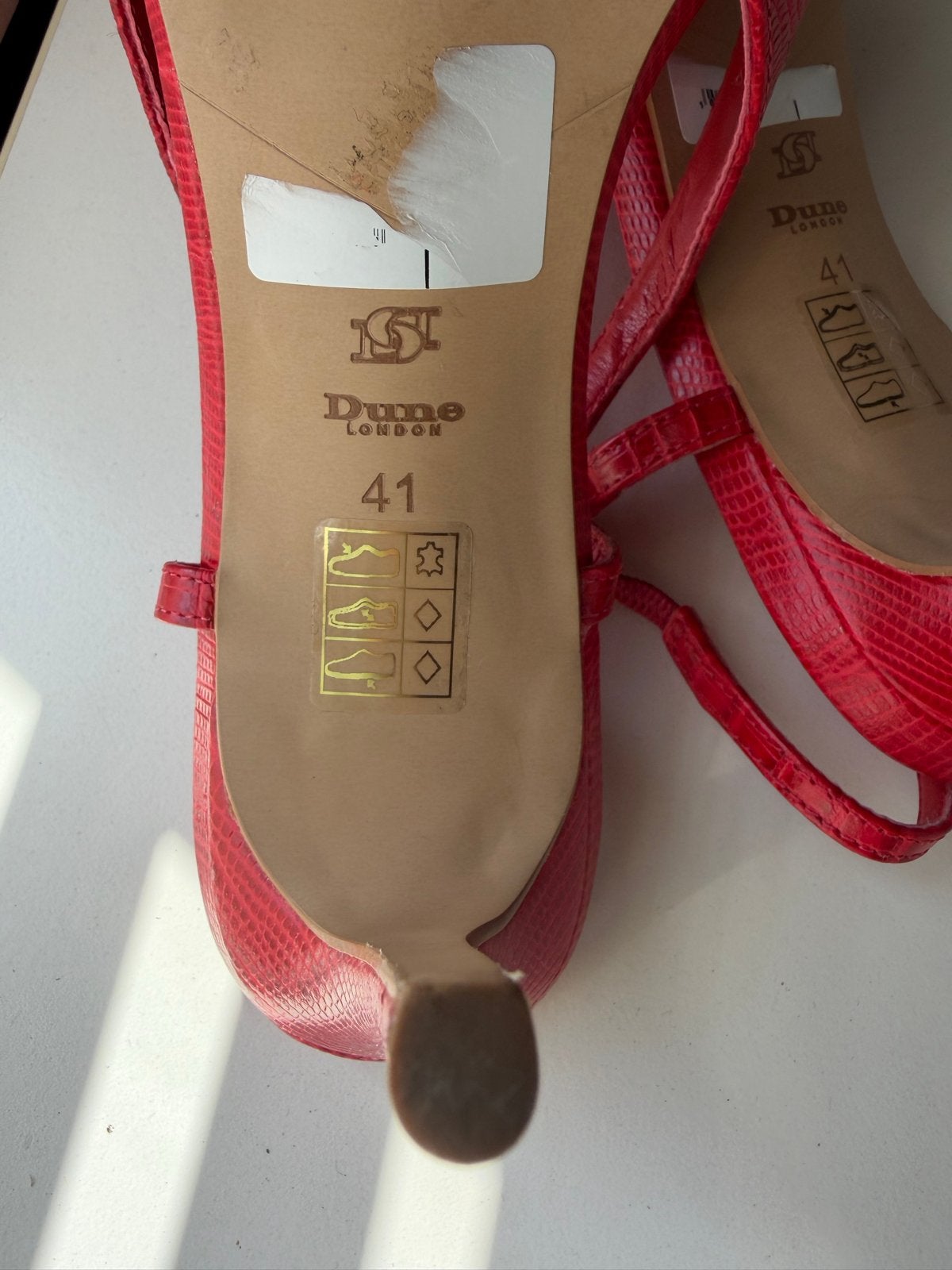 Dune London rode slingback pumps, maat 41, Ophalen, Gedragen, Rood, Pumps