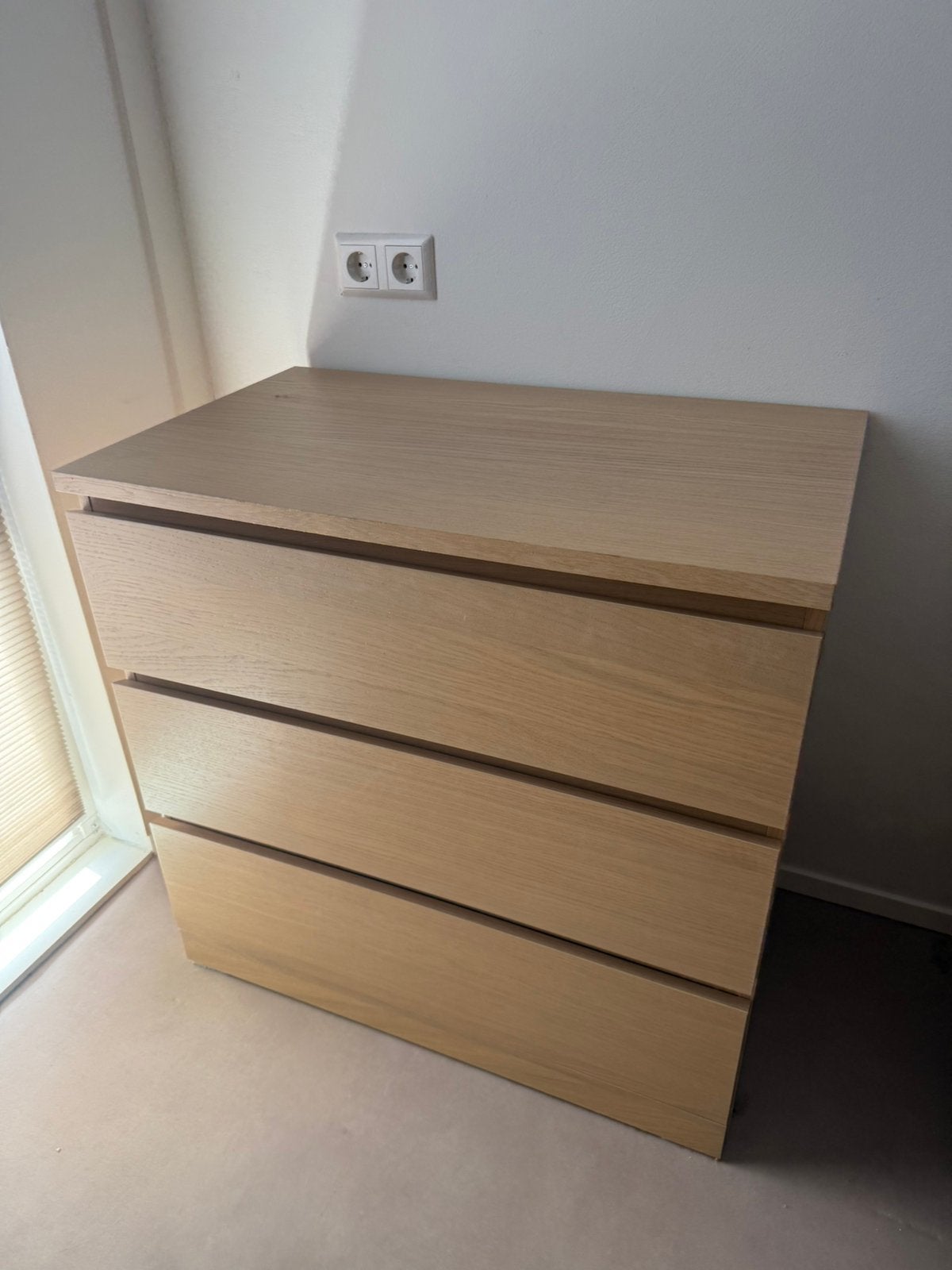 Ikea malm ladekast, 3 laden - eiken, Huis en Inrichting, Ophalen, Gebruikt, 50 tot 100 cm, 3 of 4 laden