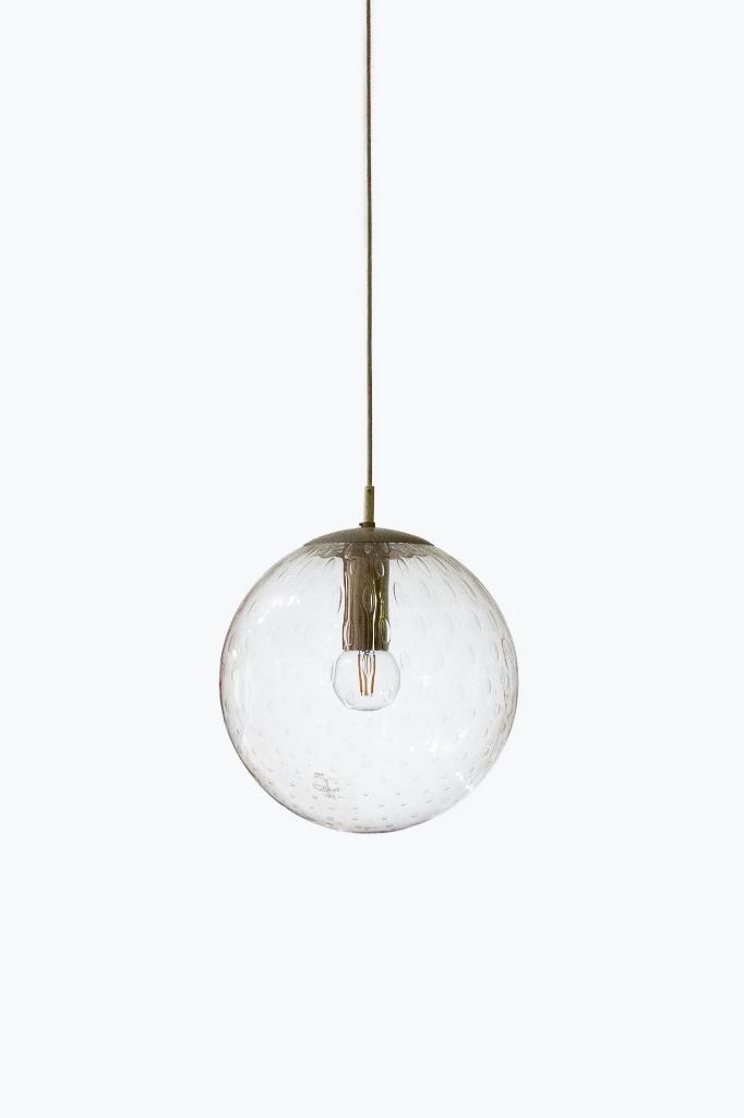 SALE: Jaren 60 vintage Raak Amsterdam glazen bol hanglamp, Ophalen, Gebruikt, Raak, Glas