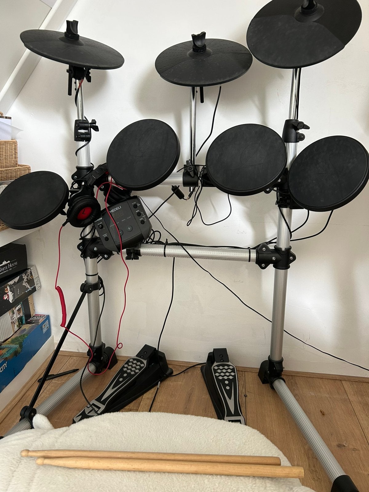 Medeli DD402 Elektrisch Drumstel met Drumsticks, Ophalen of Verzenden, Gebruikt, Overige merken, Elektronisch