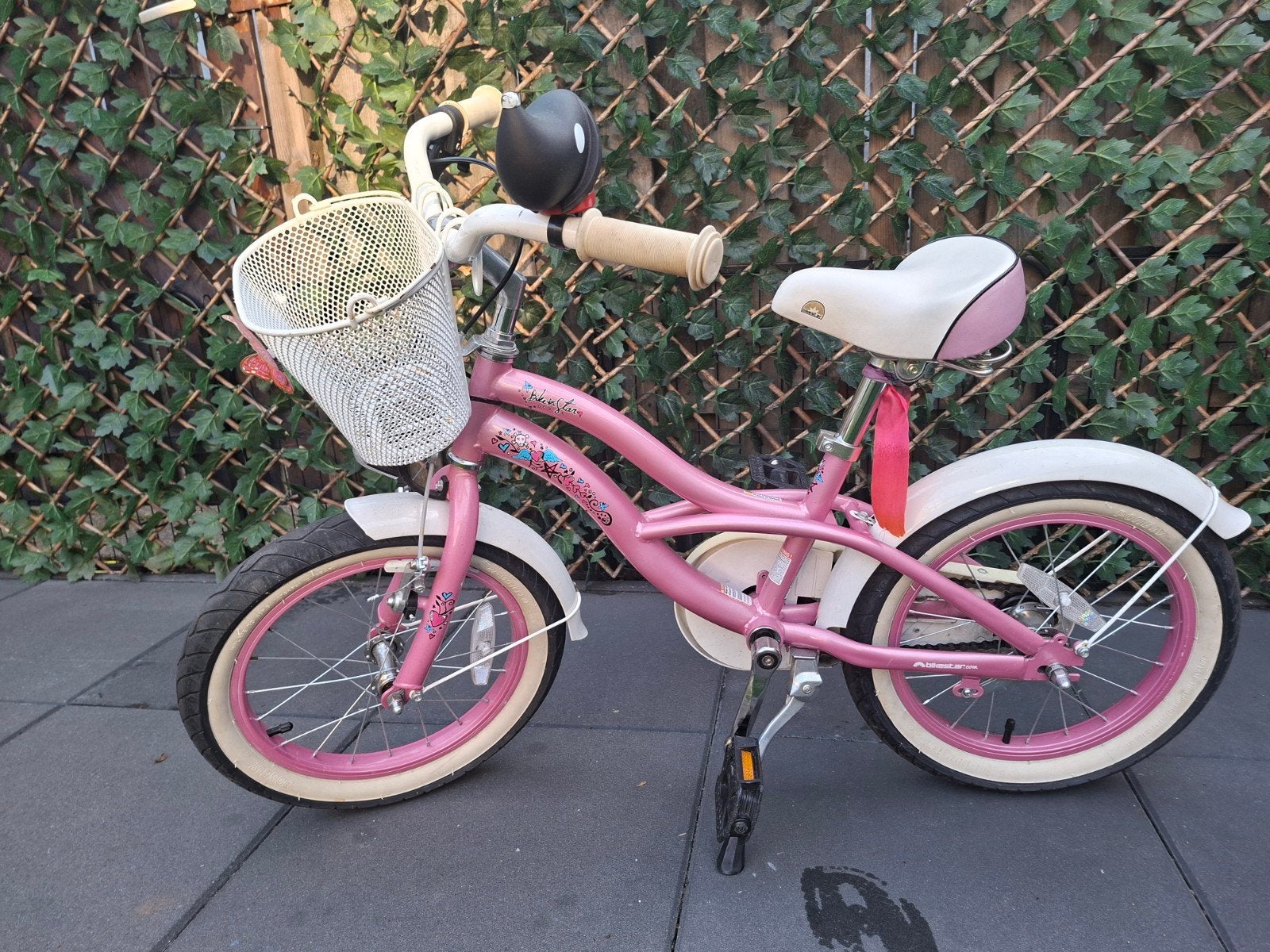 Bikestar cruiser 16 inch (zgan), Fietsen en Brommers, Ophalen, Zo goed als nieuw, Terugtraprem, 16 tot 20 inch