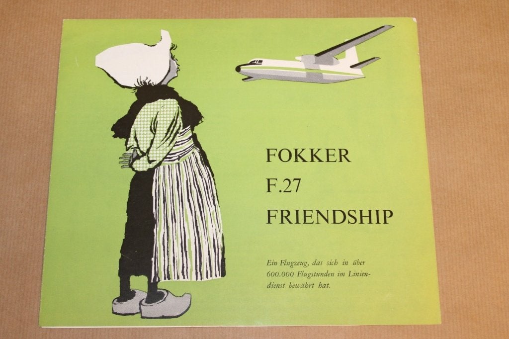 Zeldzame brochure - Fokker F27 Friendship - Ca 1960, Ophalen of Verzenden, Zo goed als nieuw, Schaalmodel