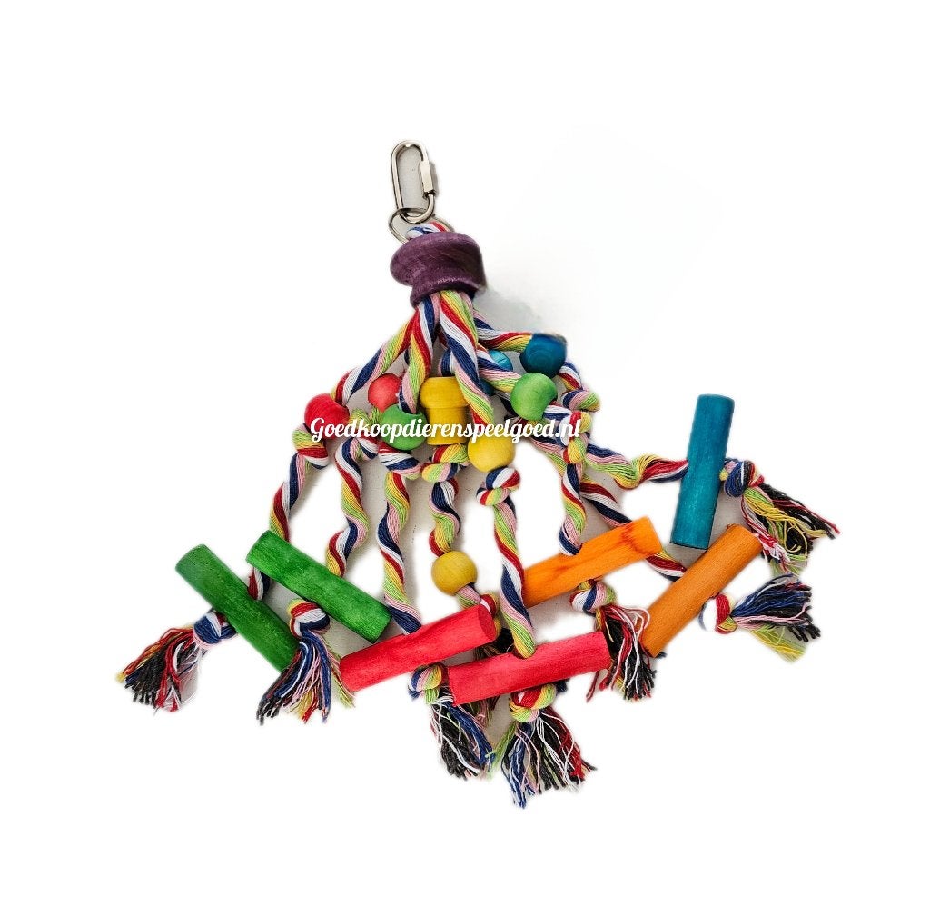 Vogelspeelgoed   " Octopus 30 cm  "  flosstouw met kralen, Dieren en Toebehoren, Unit 1, Flatten Way, Syston, Leicestershire, LE7 1GU, Verenigd Koninkrijk