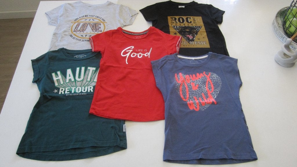 5 Meisjesshirts Name it Retour en Levv maat 116., Kinderen en Baby's, Kinderkleding | Maat 116, Ophalen of Verzenden, Zo goed als nieuw