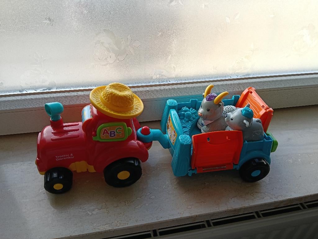 Zoef Zoef Dieren tractor en dierenkar - VTech, Kinderen en Baby's, Speelgoed | Vtech, Ophalen of Verzenden, Gebruikt, 2 tot 4 jaar