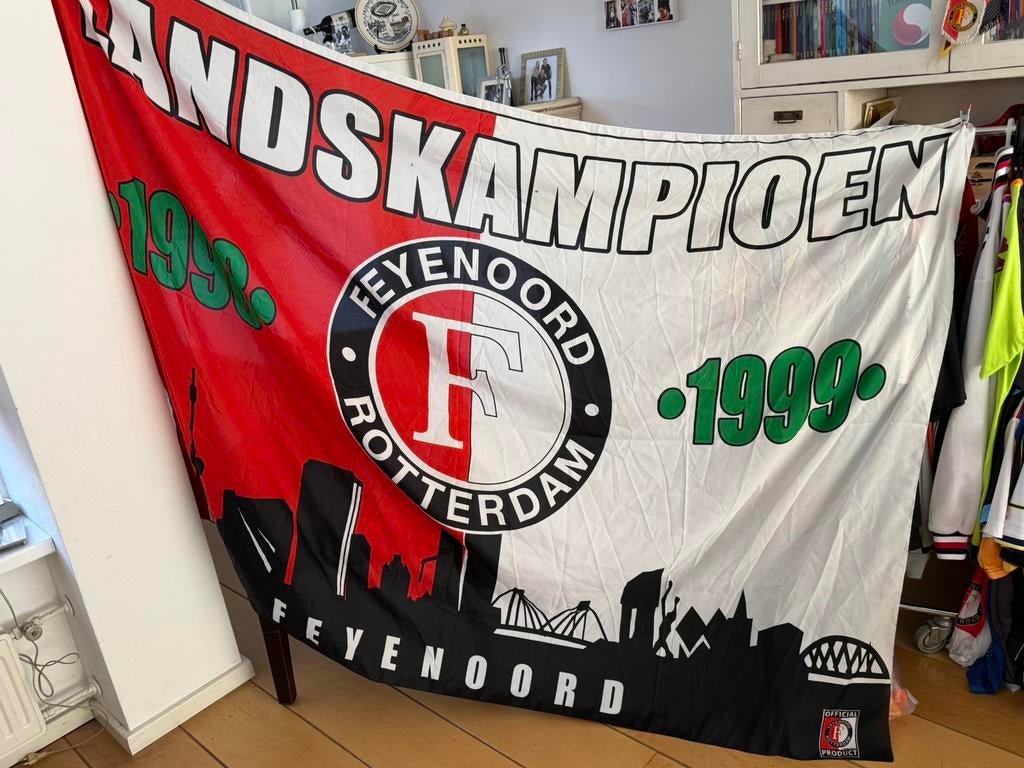Grote Feyenoordvlag uit betere tijden, Ophalen of Verzenden, Gebruikt