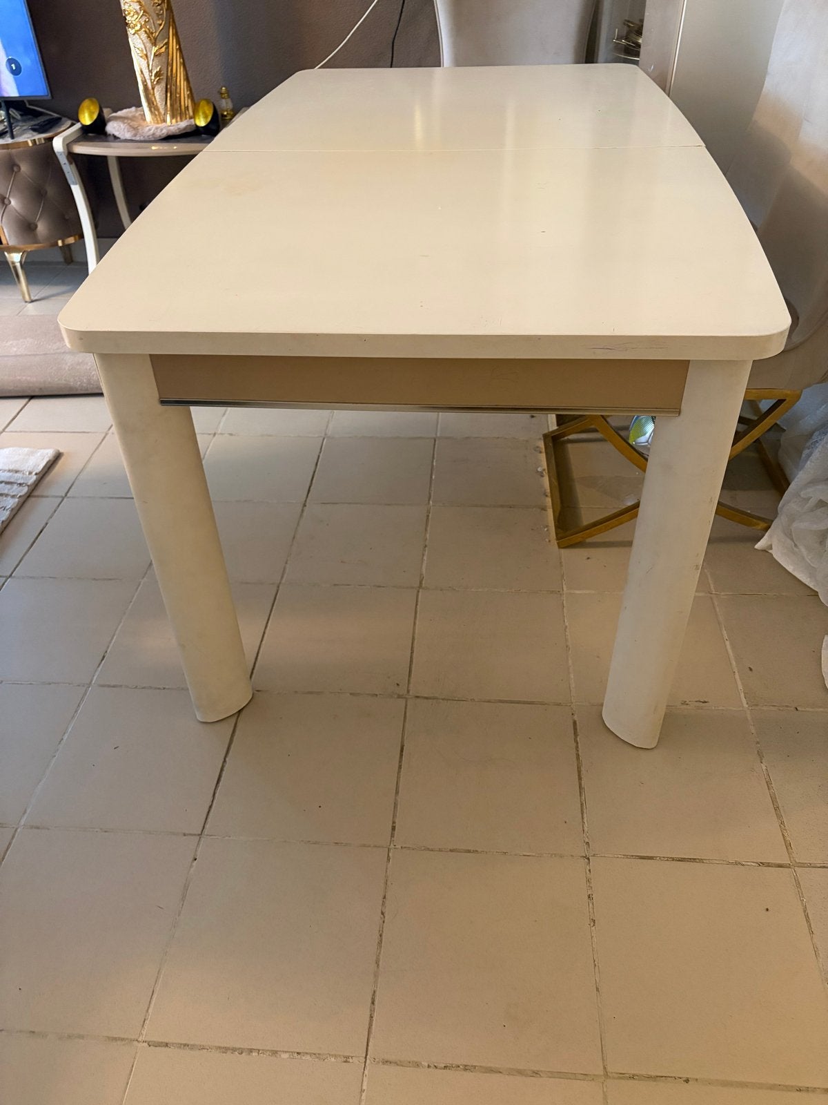 Tafel met kast (zonder stoelen), Huis en Inrichting, Tafels | Eettafels, Gebruikt, 150 tot 200 cm, Vier personen, Rechthoekig