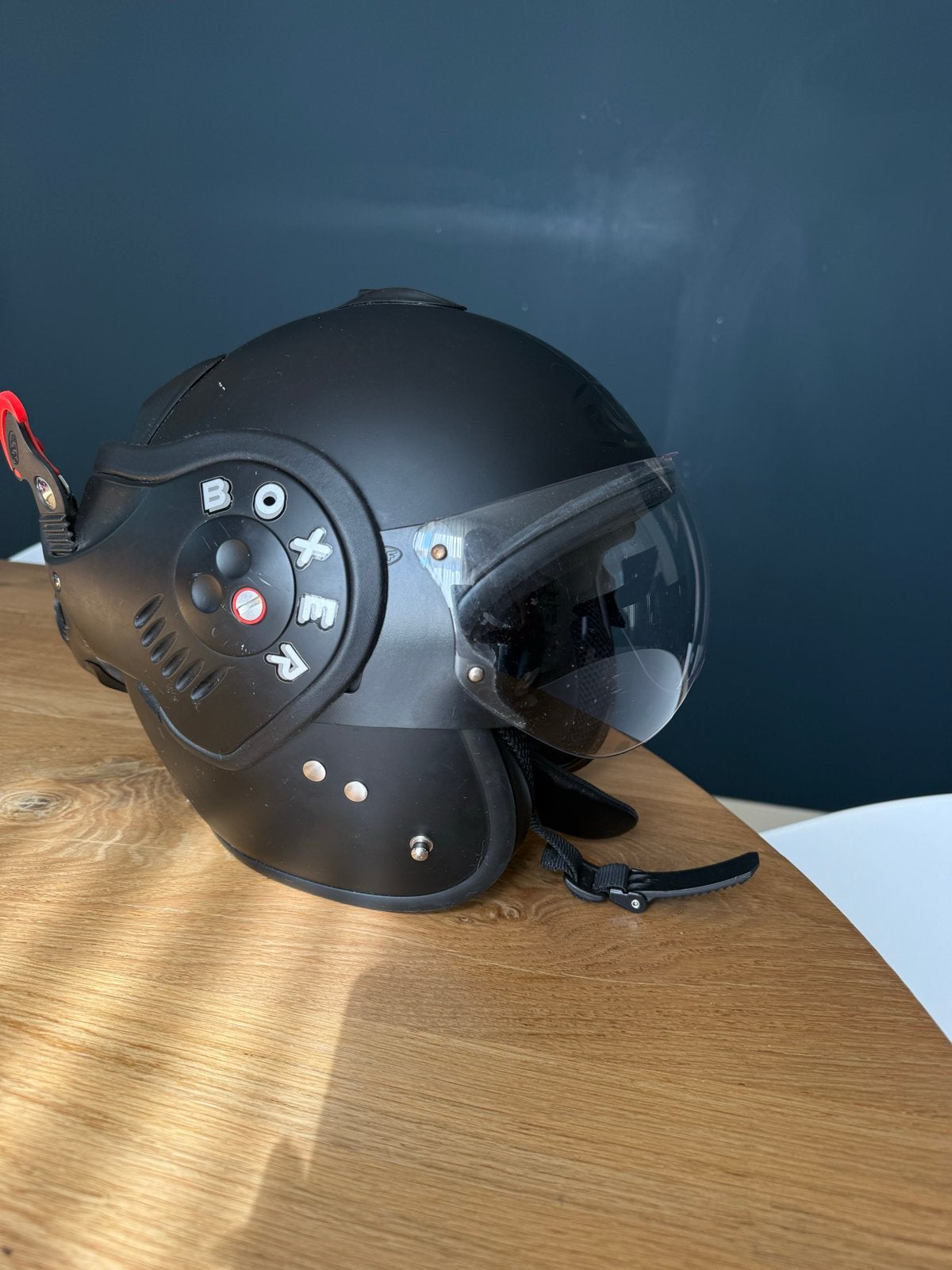 Roof Boxer V8 motorhelm, mat zwart, maat 58, Motoren, Kleding | Motorkleding, Ophalen of Verzenden, Tweedehands, Heren, Jas | textiel