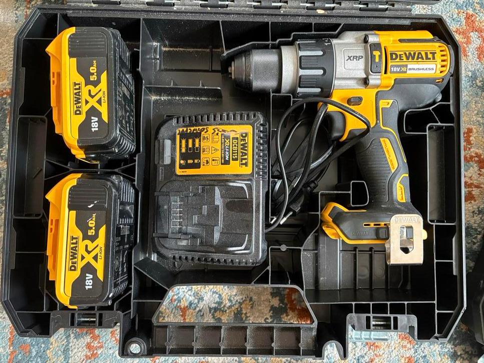 Z.G.A.N. DeWalt DCD996, DCF850, DCS356, - 3 x Lion 18v 5Ah, Ophalen, Variabele snelheid, Boor- en Schroefmachine, Gebruikt