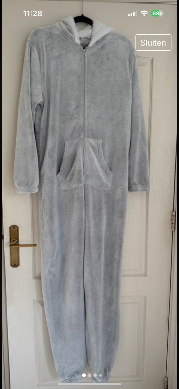 Grijze Onesie met capuchon en zakken, Kleding | Dames, Ophalen of Verzenden, Gedragen, Maat 38/40 (M)
