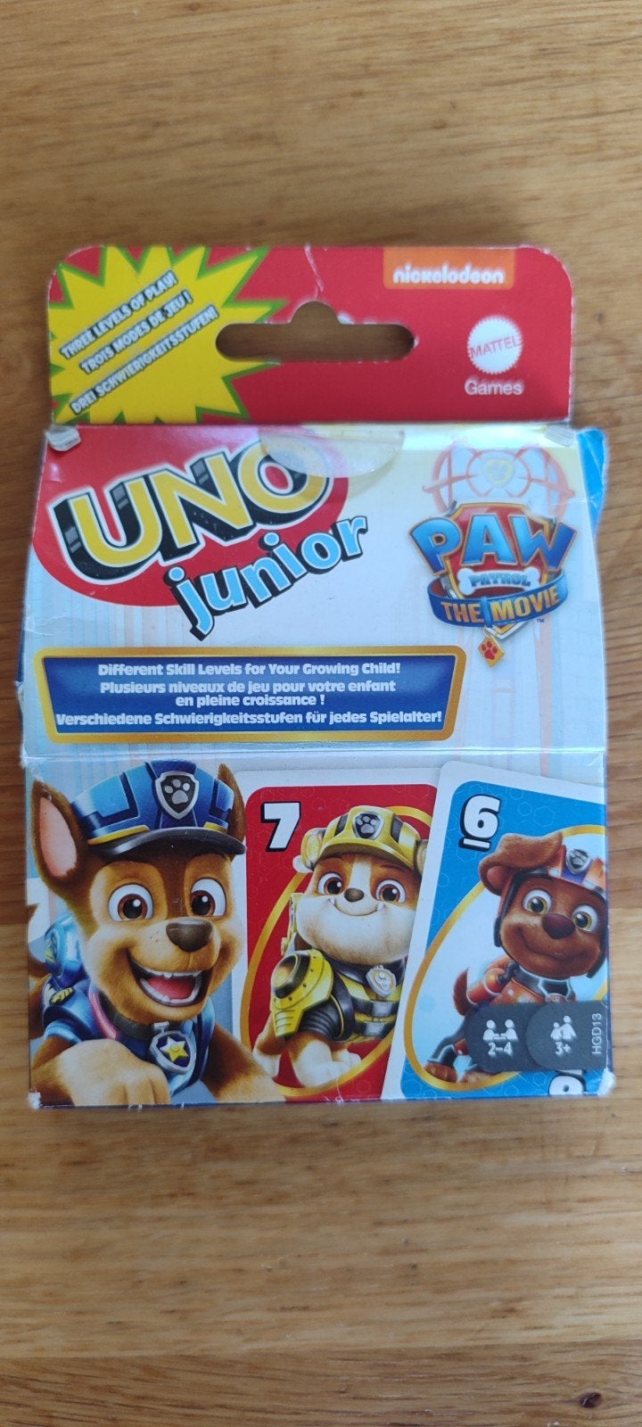UNO Junior Paw Patrol The Movie Kaartspel, Hobby en Vrije tijd, Een of twee spelers, Ophalen of Verzenden, Zo goed als nieuw, Mattel Games