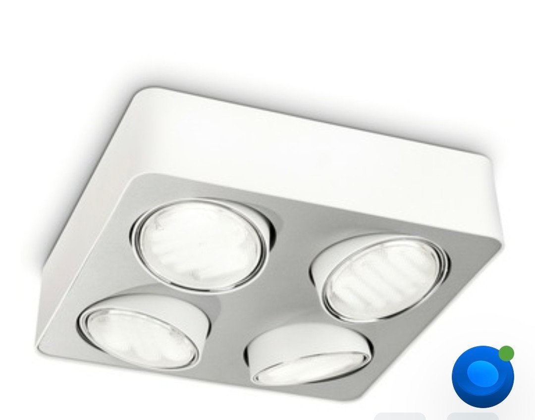 Philips LED Ecomoods Plafondlamp - 4x GX53 - Wit, Metaal, Wit, Gebruikt, Philips
