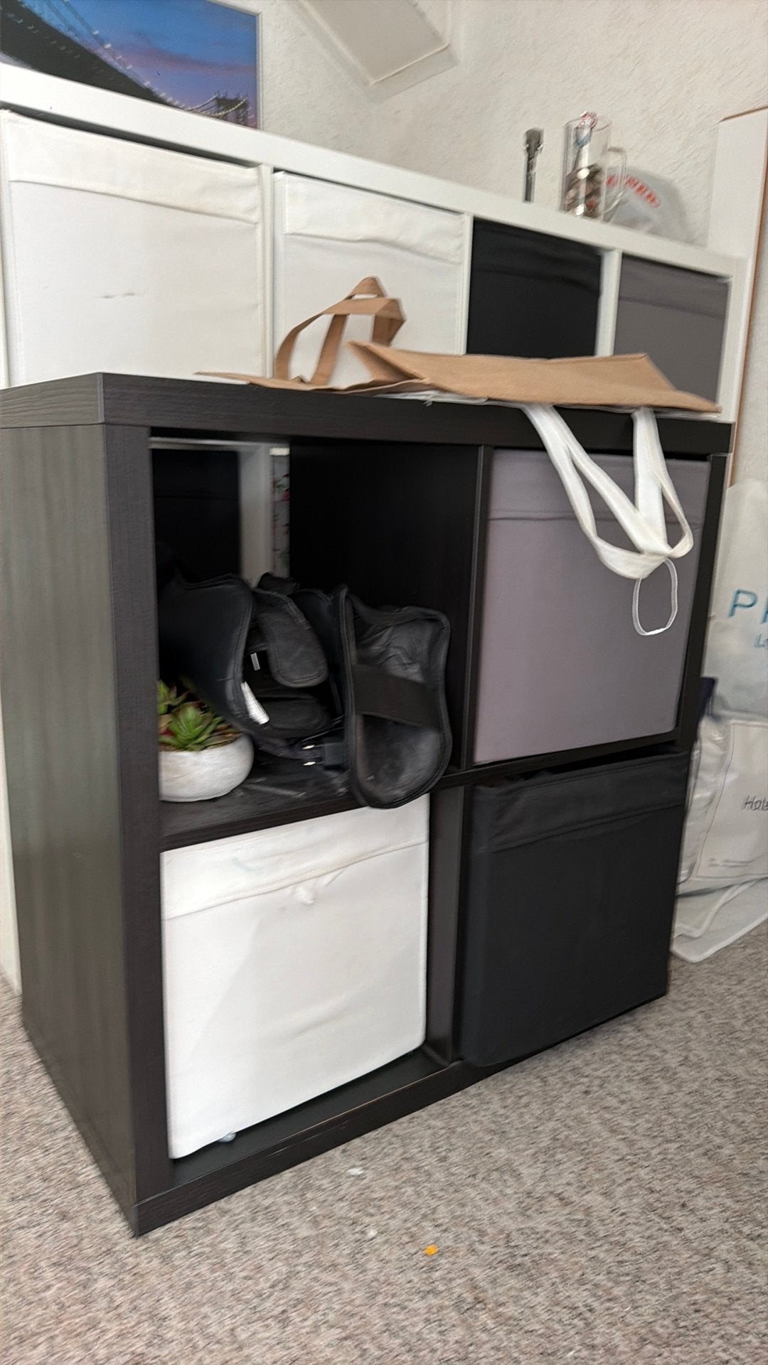 Opbergkast ikea zwart, Ophalen, Zo goed als nieuw, Kunststof, Overige typen