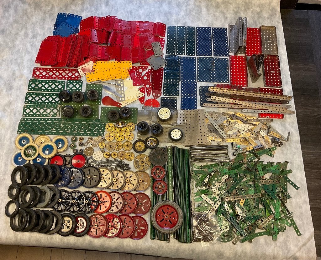 Meccano Dunlop Banden, Spaak Wielen en meer ..net boven 10kg, Ophalen, Gebruikt, Overige merken
