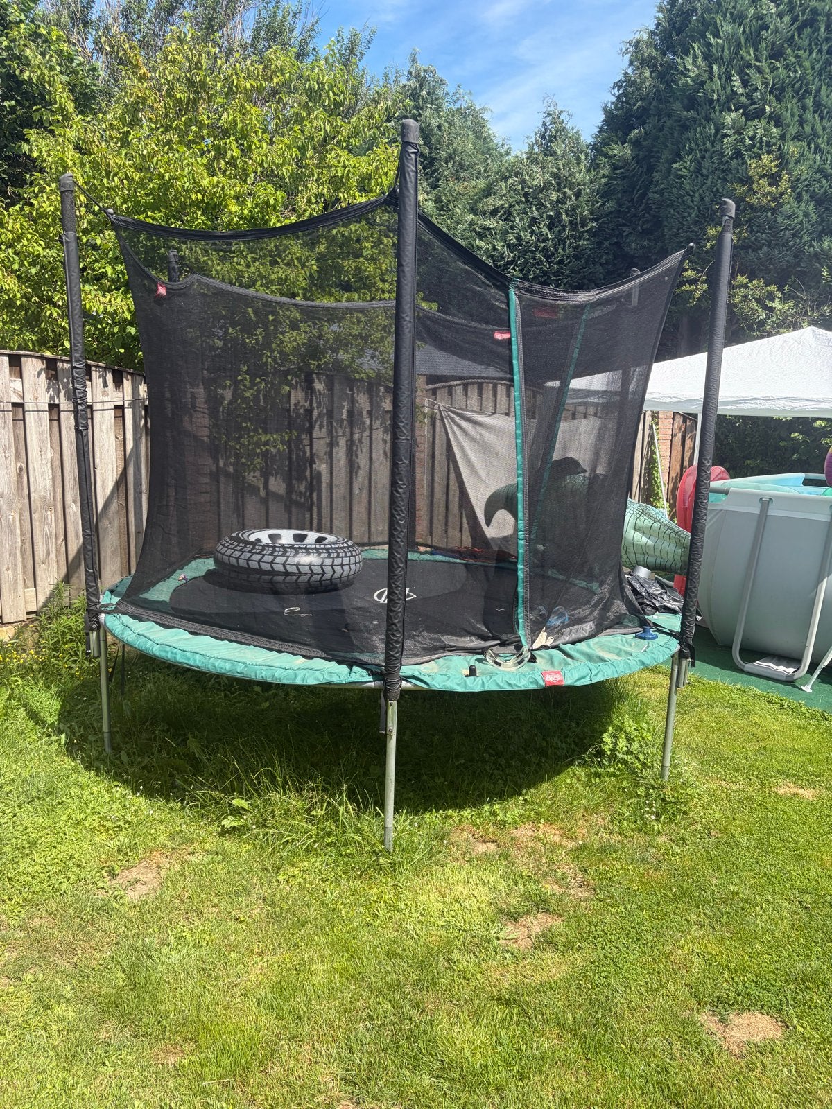Trampoline 3m doorsnee met veiligheidsnet, Ophalen, Gebruikt