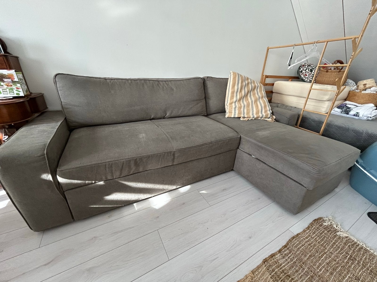IKEA Hoekslaapbank met Opbergruimte, Huis en Inrichting, Banken | Bankstellen, Gebruikt, 100 tot 125 cm, Hoekbank, Driepersoons