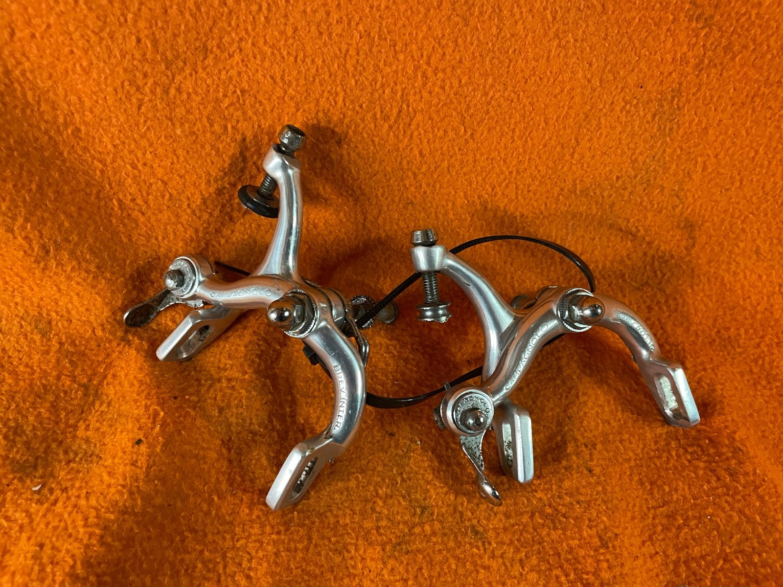 Campagnolo record Remmen - Vintage Racefiets Remklauwen, Remmen, Gebruikt, Verzenden, Aluminium