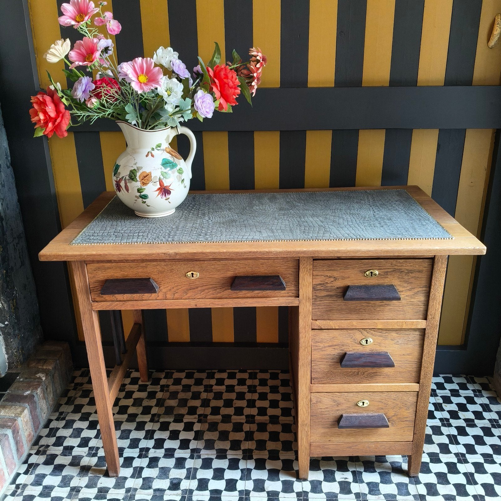❤️ Jaren '30 eiken bureau (tje), schrijftafel, Ophalen