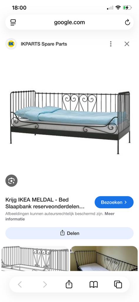 Ikea bed moet je zien, Ophalen, Eenpersoons, Zwart, Zo goed als nieuw