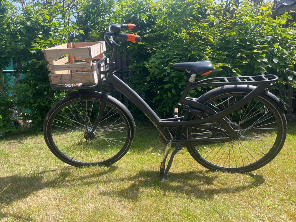 Gepimpte Postcodeloterij fiets met krat, Terugtraprem, Ophalen, Overige merken, 53 tot 56 cm
