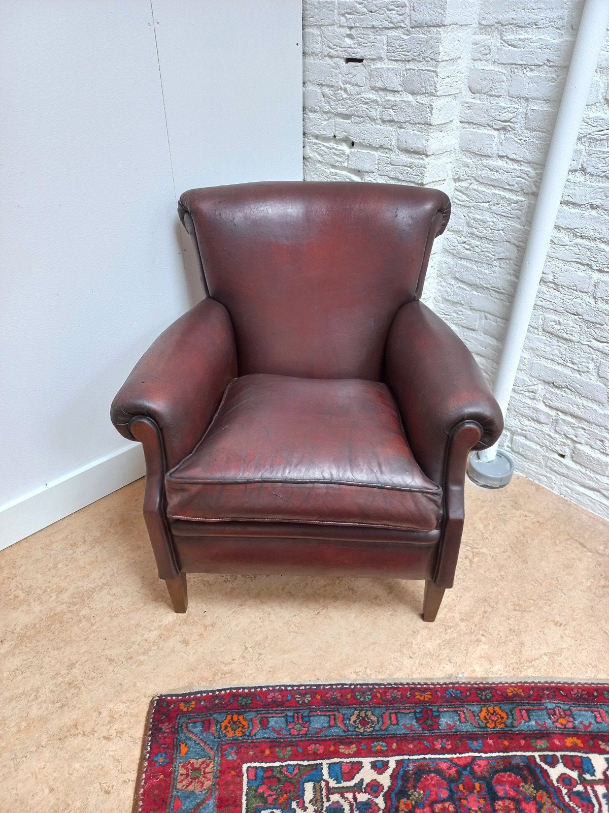 antieke Engelse damesfauteuil, Huis en Inrichting, Fauteuils, Ophalen of Verzenden, Gebruikt, 75 tot 100 cm