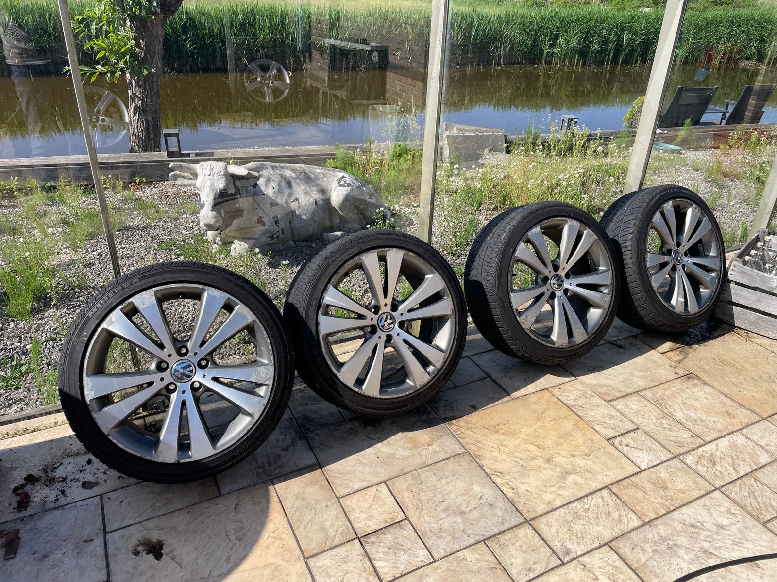 Golf 5 Velgen 18” met Winterbanden, Auto-onderdelen, Banden en Velgen, Ophalen, 18 inch, Gebruikt, Velg(en)