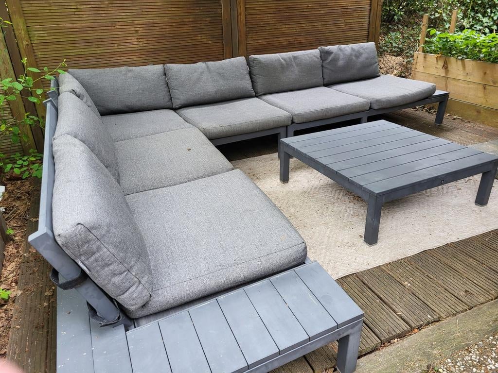 Aluminium loungeset van intratuin, Tuin en Terras, Ophalen, Gebruikt