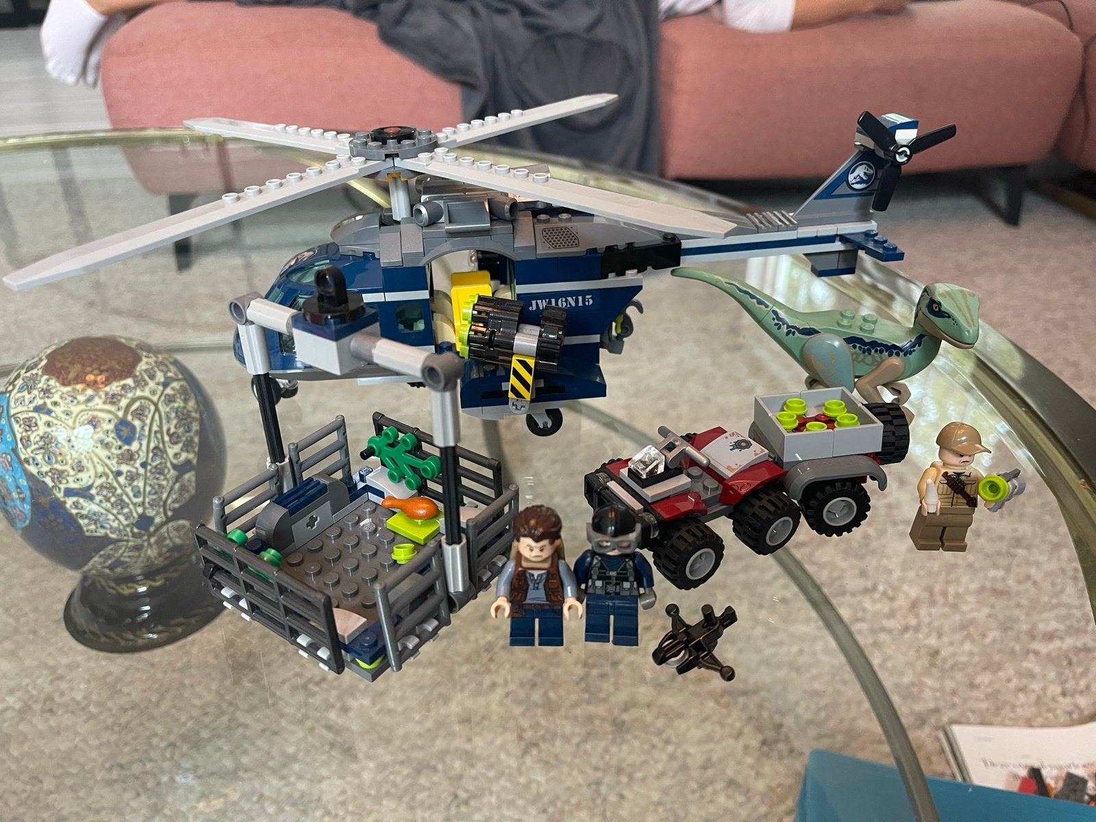 Lego Jurassic World 75928 Blue’s Helicopter Pursuit, Inclusief minifiguren, Gebruikt, Jurassic World, Lego