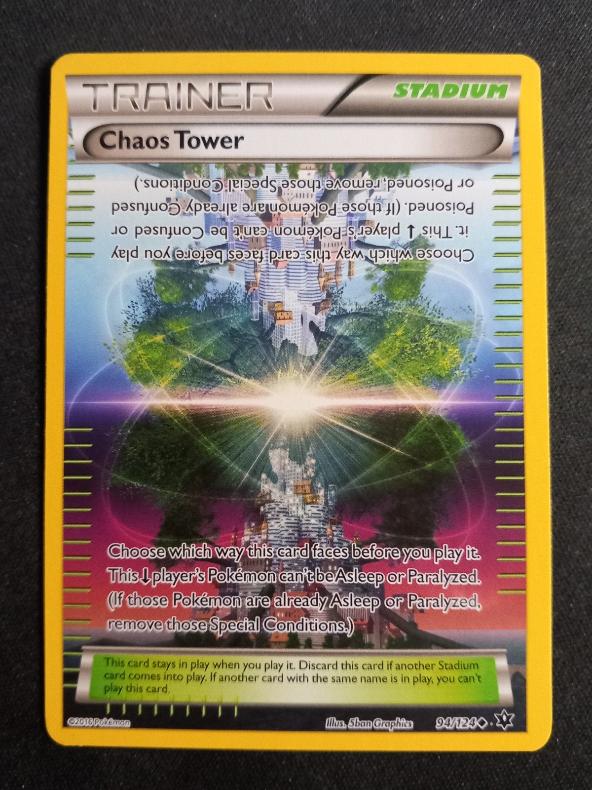 Pokemon Chaos Tower 94/124 Fates Collide Excellent, Hobby en Vrije tijd, Verzamelkaartspellen | Pokémon, Zo goed als nieuw, Losse kaart
