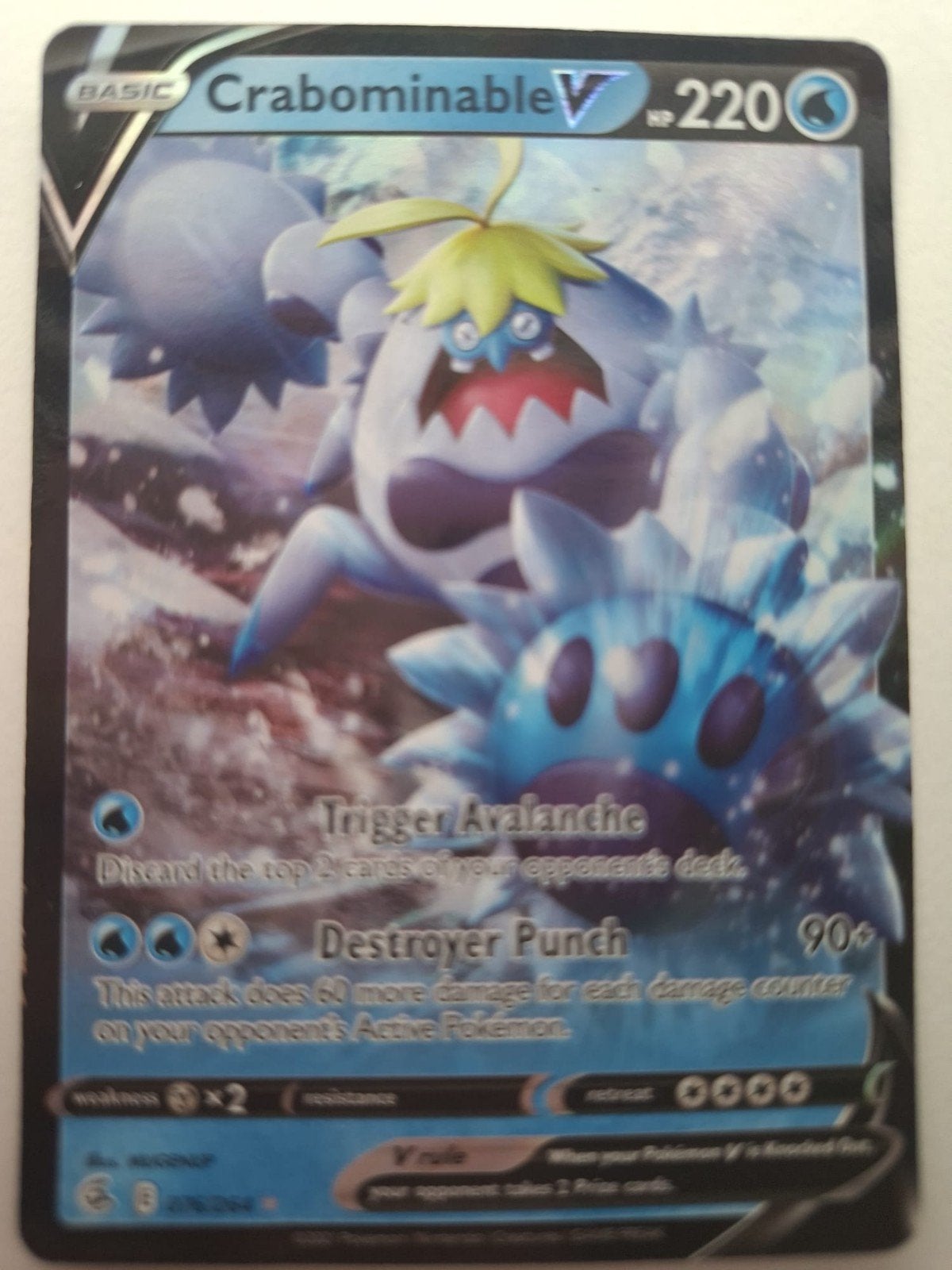 Pokémon TCG: Crabominable V (220 HP) - Losse kaart, Ophalen of Verzenden