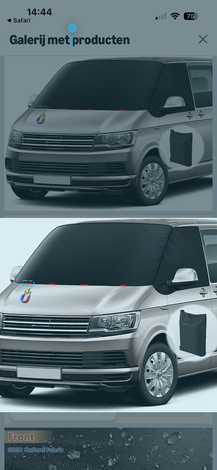 Voorruit hoes VW t5 en 6, Ophalen of Verzenden, Gebruikt