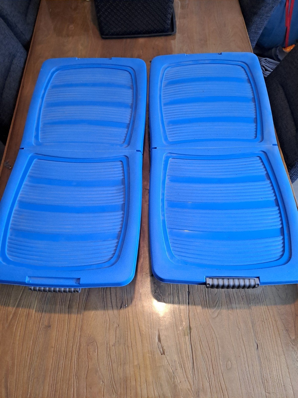 2x Opbergboxen met wieltjes voor onder bed, Ophalen