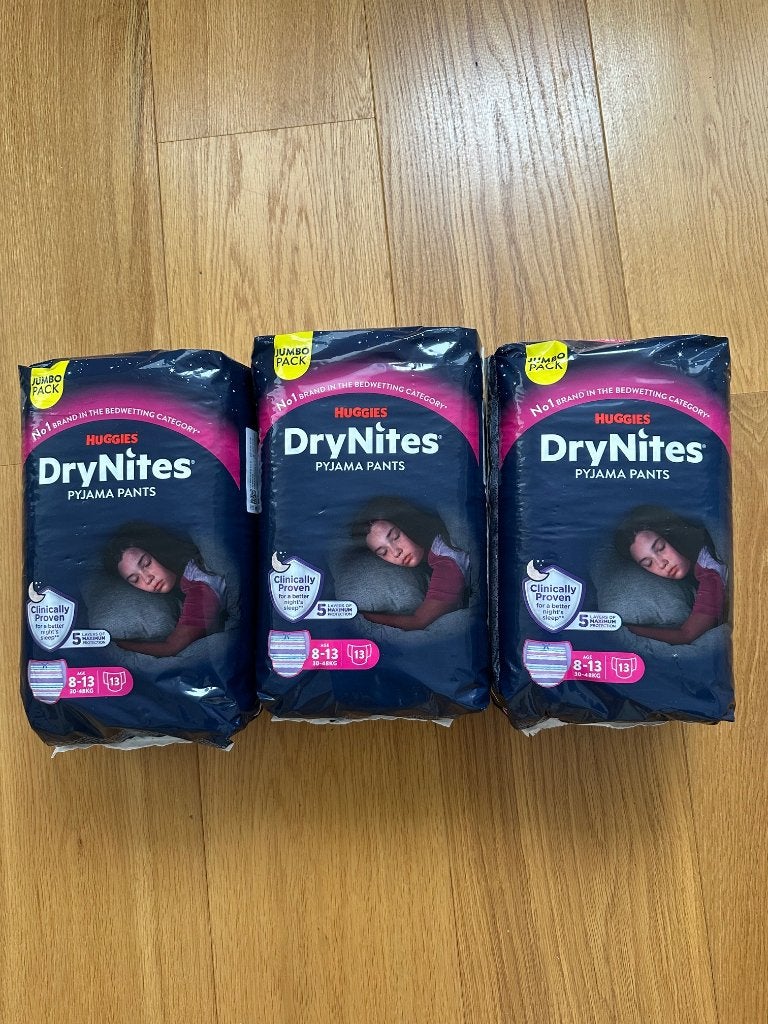 3 pakken Huggies DryNites voor meisjes van 8-13 jaar, Ophalen, Nieuw