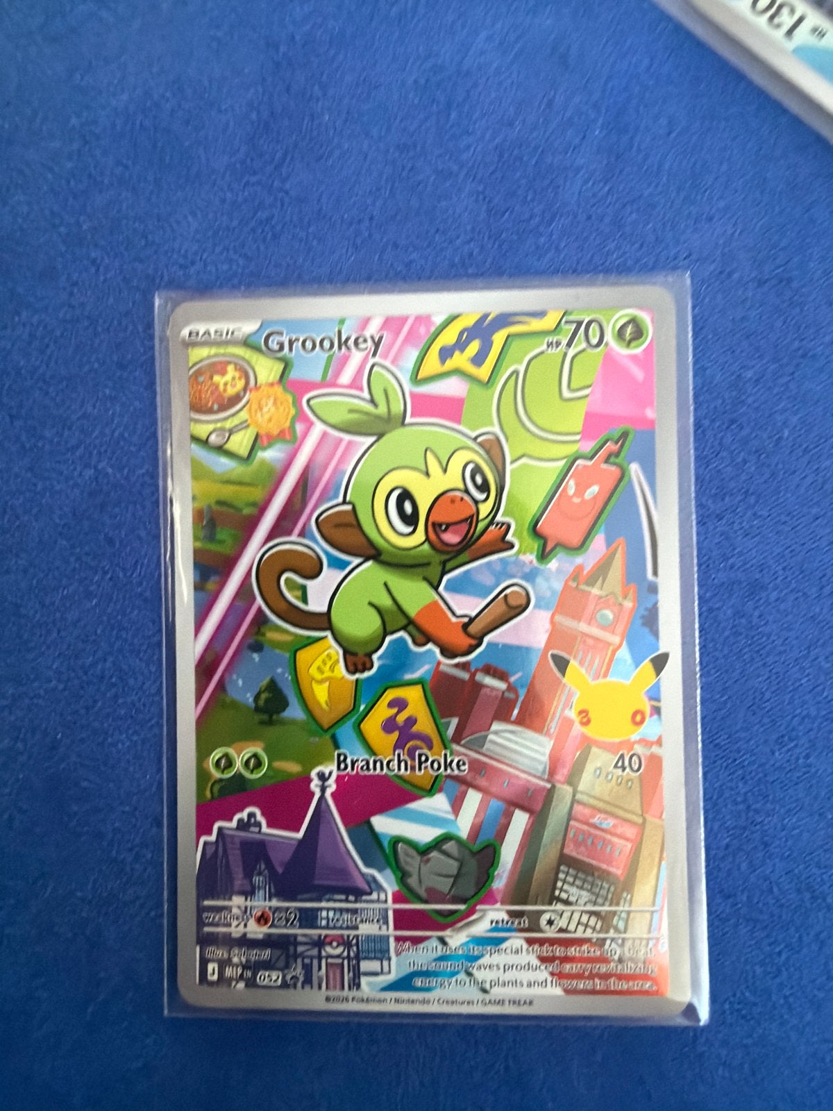 Grookey Pokémon Kaart - Basic 70 HP, Ophalen of Verzenden, Zo goed als nieuw, Losse kaart