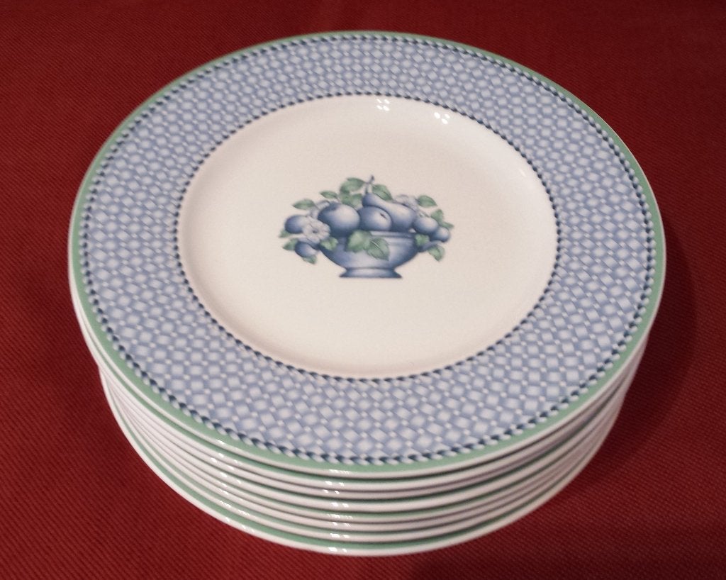 Villeroy & Boch Provence Cassis - 8 ontbijtborden, Ophalen of Verzenden, Zo goed als nieuw, Bord(en), Overige stijlen