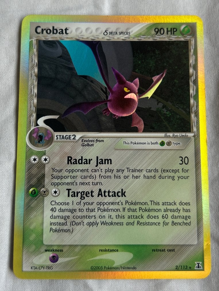 Crobat Pokémon kaart uit 2005 - Near Mint staat, Ophalen of Verzenden, Zo goed als nieuw, Losse kaart