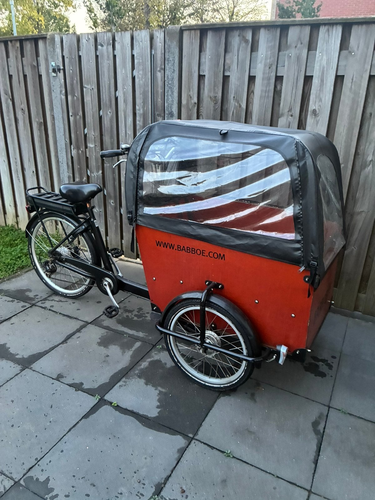 Bakfiets Babboe electrisch, 4 kinderen of meer, Gebruikt, Elektrisch, Trommelrem