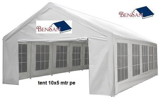 partytent feest tent 10x5 mtr pe huren bensan enter, Hobby en Vrije tijd, Feestartikelen | Verhuur, Zo goed als nieuw, Overige