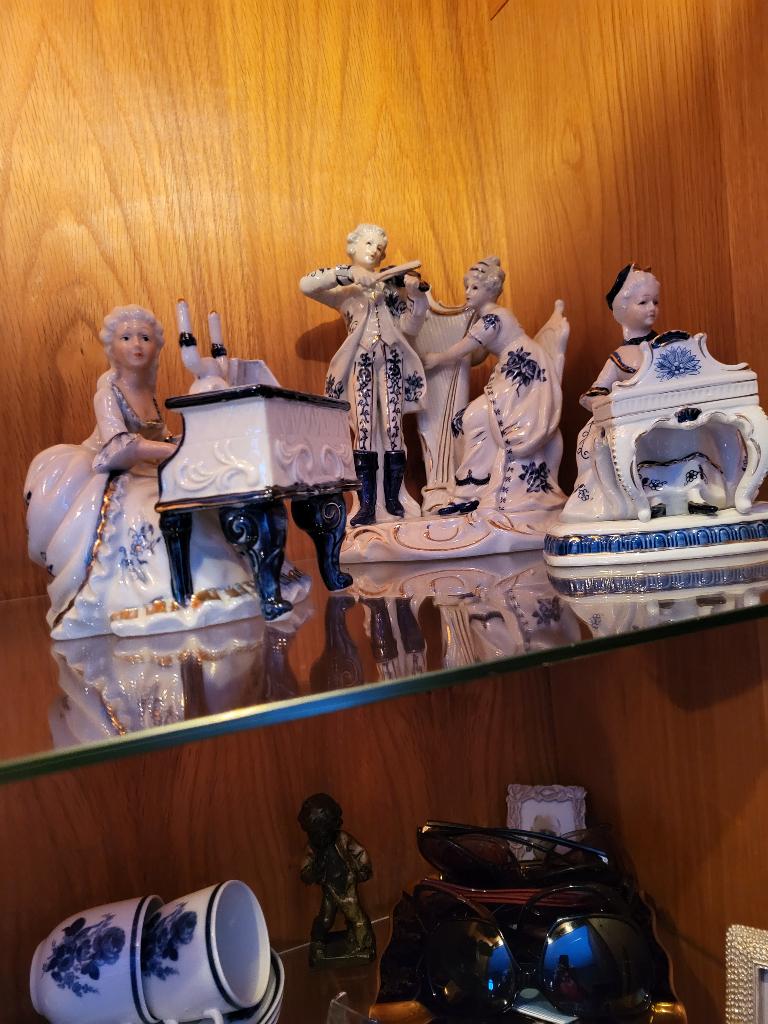 3 blauwe beelden, Verzamelen, Beelden en Beeldjes, Ophalen, Nieuw, Mens