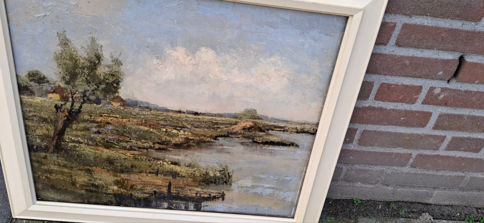 Landschap h kranenburg gemonogrameerd, Ophalen of Verzenden